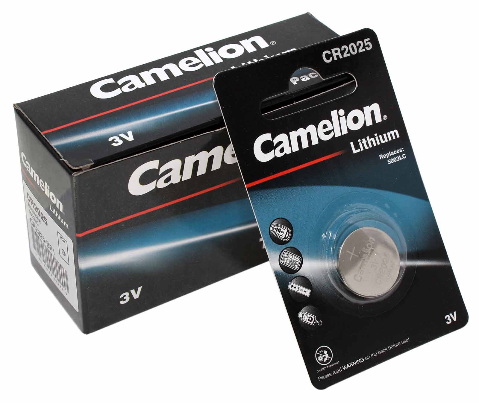 10x Camelion CR2025 [CR2025-BP1] Lithium Knopfzelle Batterie, DL2015, 5003LC, E-CR2025, 3V, 150mAh
