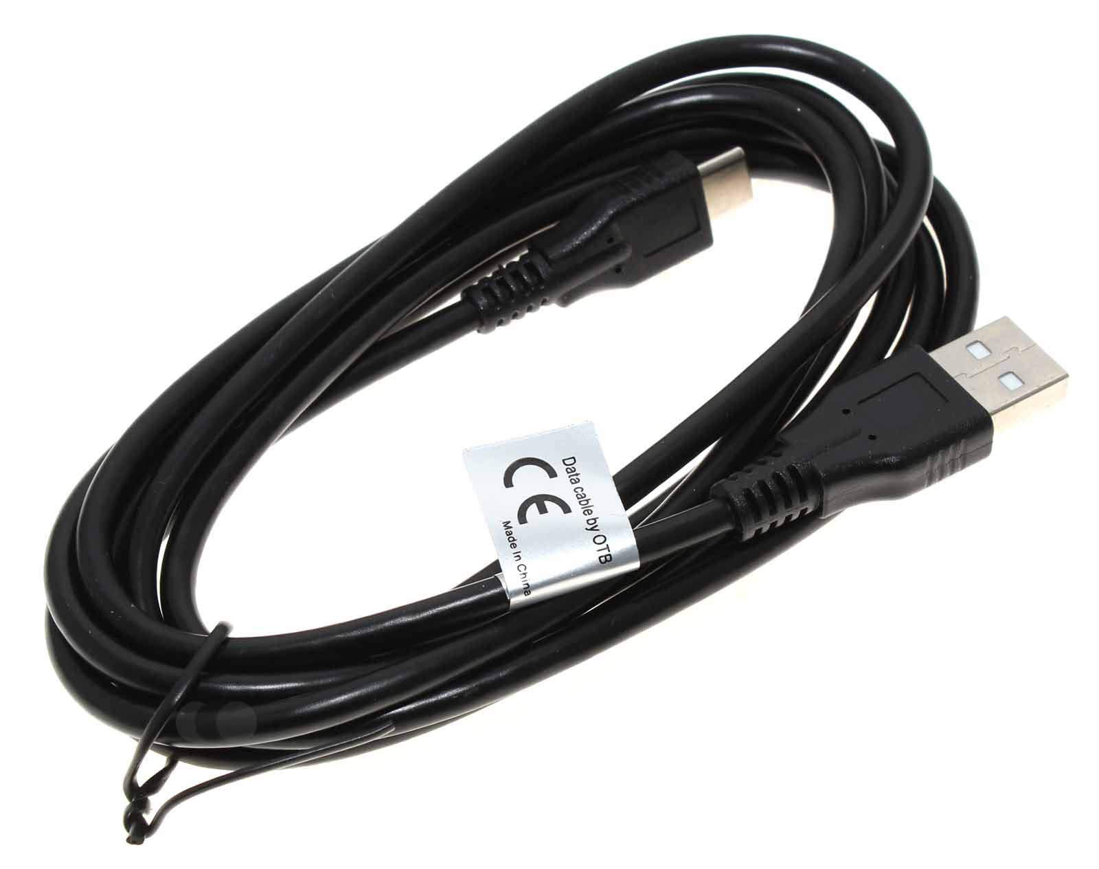 1,8m Ladekabel Datenkabel USB Type C (USB-C) Stecker auf USB A (USB-A 2.0) Stecker, Handy, Tablet, Laptop