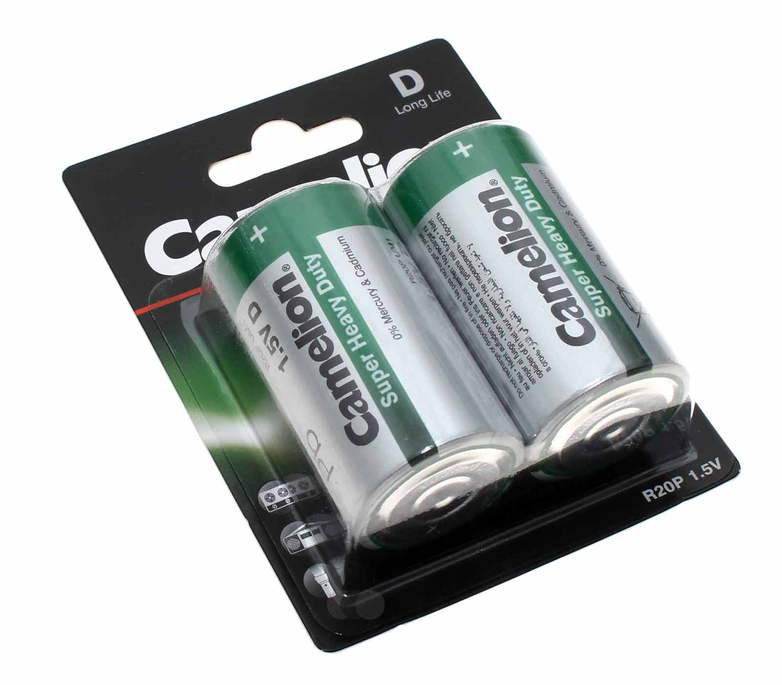 2er Pack Camelion Super Heavy Duty Batterie 1,5V 8025mAh Mono D, R20P-BP2G, R20P UM1