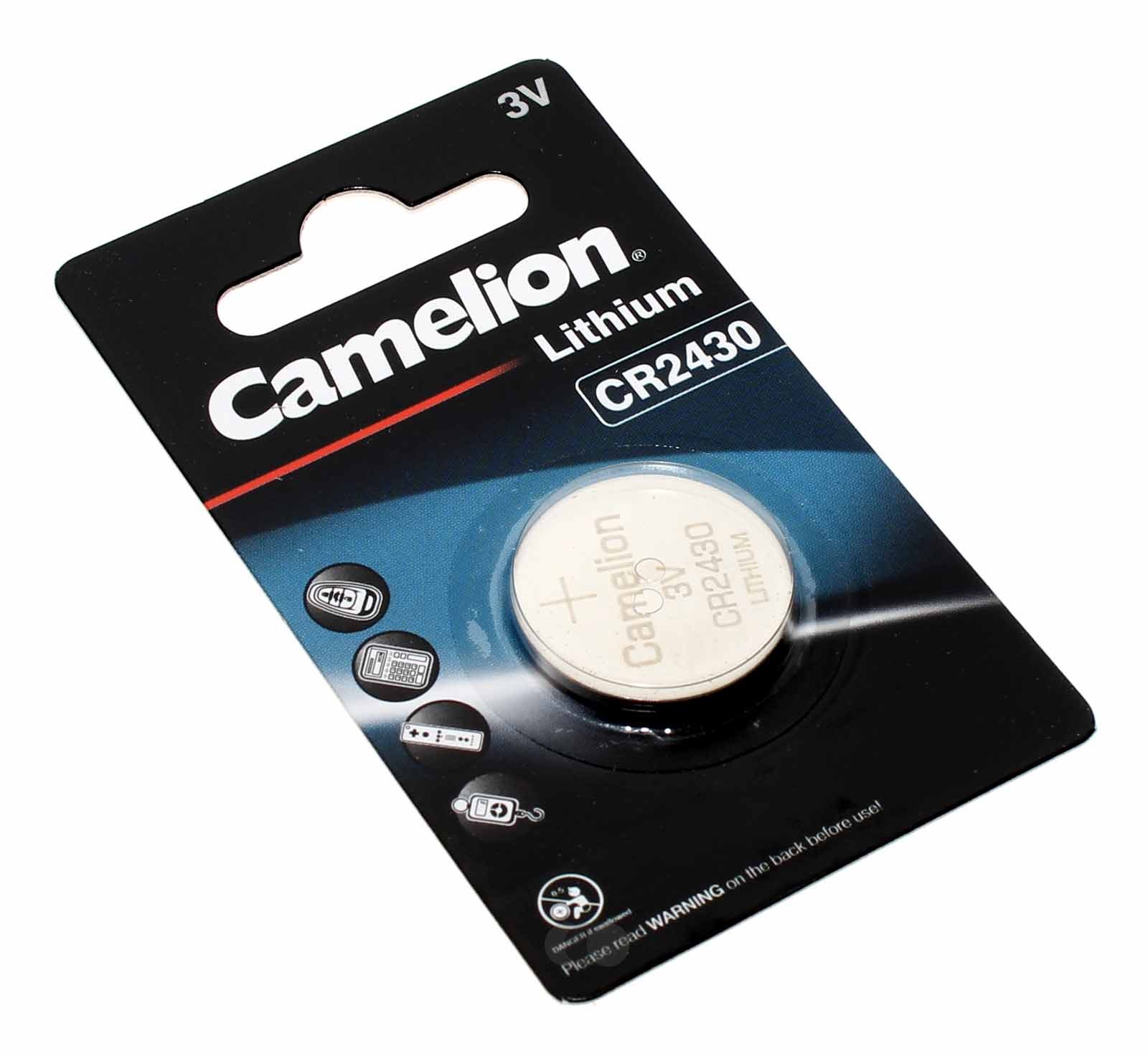 Camelion CR2430 Lithium Knopfzelle Batterie 3V, 270mAh, CR2430-BP1, DL2430, 5011LC, E-CR2430, Uhr Taschenrechner