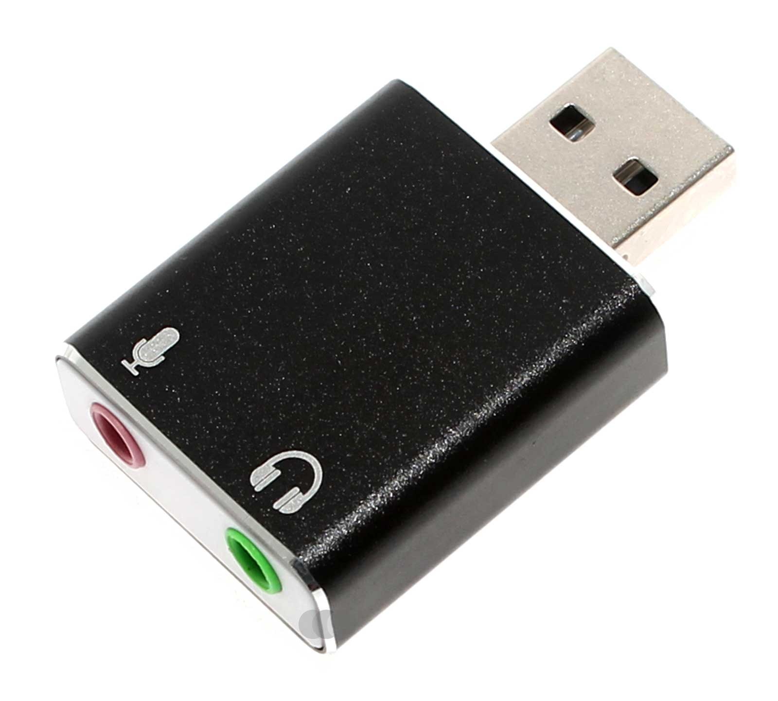 Externe USB Soundkarte, Sound Adapter mit 3,5 mm Mikrophon Kopfhörer Buchsen geeignet für Windows, Mac und andere Betriebssysteme