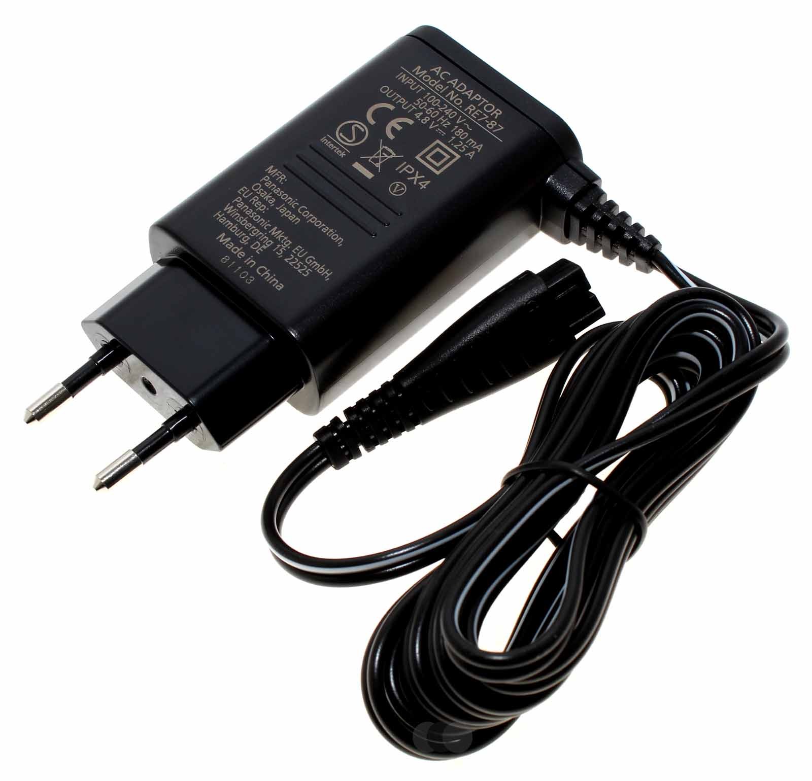 Panasonic RE7-87 Ladegerät Netzteil für ER-SB60, ER-SC40, ES-CV51, ES-LT6, ES-LV9 u.a., WESLT6NK7664