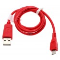 0,95m Micro USB Datenkabel für Smartphone Handy Tablet | Rot 