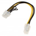 20cm DeLock Stromkabel 6-Pin PCIe Buchse auf 8-Pin PCIe Stecker | Adapter | 83775