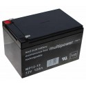 Multipower MP12-12 lead gel battery AGM | 4,8mm Faston connection | VdS | 12V 12Ah 