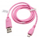 Pinkes, 0,95m langes USB-Datenkabel und Ladekabel, USB 2.0 Typ A auf Micro-USB, für Smartphone, Handy, Tablet u.a.