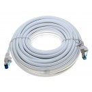 15m Ethernet LAN Patchkabel Netzwerkkabel Cat 6a S/FTP PIMF mit RNS, weiss, RJ45 Stecker auf RJ45 Stecker