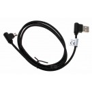 1m Micro USB 2.0 Datenkabel, Ladekabel, Nylonmantel, 90 Grad Stecker abgewinkelt, schwarz