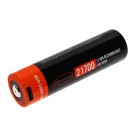 21700 Li-Ion Akku mit USB Typ-C Ladebuchse mit 3,7 Volt Spannung und 4000mAh Kapazität