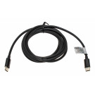 2m Datenkabel Ladekabel USB-C 2.0 Stecker auf USB-C 2.0 Stecker USB-PD bis 100W, schwarz