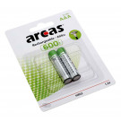 2x Arcas AAA Micro HR03 Akku, Ni-Mh, 1,2V, 600mAh