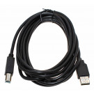 3m USB 2.0 Kabel Stecker USB Typ A auf Stecker USB Typ B, Drucker, Scanner, HDD, schwarz