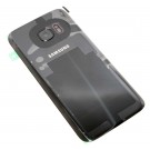Original Samsung Akkudeckel, Batterieabdeckung, Rückseite, Back-Cover schwarz mit Klebepad für Samsung Galaxy S7 G930f Smartphone, Handy, Ersatzteil Teilenummer GH82-11384A.