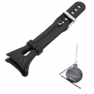 Alternatives Ersatz Uhren Armband (Watch band) für Garmin Forerunner 10, 15 Smartwatch, Fitnesstracker aus Silikon in der Farbe schwarz