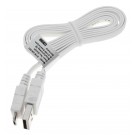 USB 2.0 Datenkabel Ladekabel Micro USB, Flachbandkabel 0,95m weiss, ersetzt Nokia CA-101, Samsung PCBU10