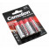 4er Pack Camelion Plus Alkaline Batterie 1,5V, AA, Mignon, 2700mAh, Taschenlampe LR6-BP4 ersetzt LR6, AM3, MN1500, E91