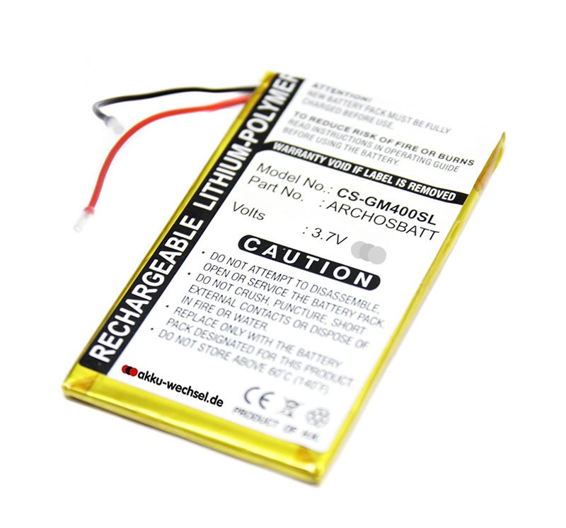 402cc Mp3 Batteria per Archos Gmini 400 500-1400mah 402 