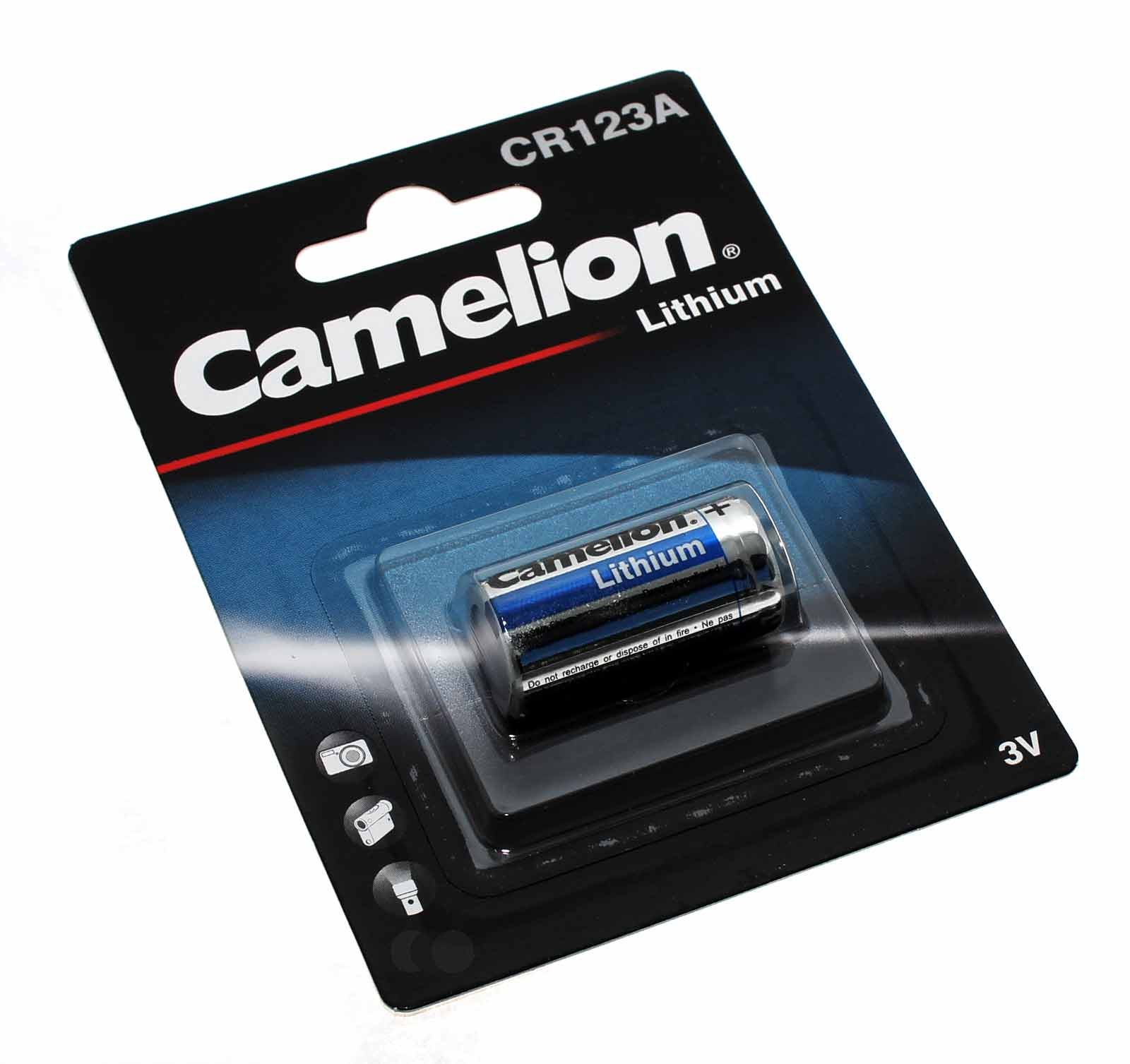Camelion CR123 Lithium Foto Batterie, wie 5018LC, EL123AP, DL123A, CR17345, 3V, 1300mAh