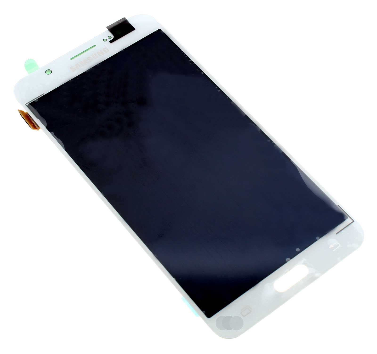 Display, LCD, Touchscreen, Digitizer, Displayeinheit in Farbe weiß für Samsung Galaxy J7 2016 SM-J710F Smartphone, Handy, Mobiltelefon. Wie Ersatzteil Teilenummer GH97-18931C