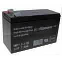  12 Volt 7.2Ah Multipower MP7.2-12B Piombo batteria | Approvazione VDS | Connessione faston da 6,3 mm