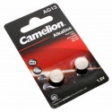 Pile a bottone Camelion AG13 Alcalino 1,5V in confezione doppia | G13 LR44 A76 SR44W GP76A 357 | 138mAh