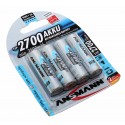 4er Blister ANSMANN Akku Mignon AA HR6 | NiMH | 5030842 | 1,2V 2700mAh 