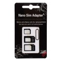 Set adattatori per schede SIM NanoSim MicroSim per iPhone iPad iPad mini HTC One