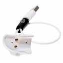 USB Ladekabel Ladeadapter POGO (2PIN) auf USB A für Galaxy Fit e (SM-R375) Fitnesstracker Smartwatch Wearable | weiss 