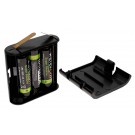 4,5V Flachbatterie 3LR6 Adapter Batteriebox, Wechselgehäuse mit 3x AA Mignon Batterien