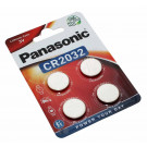 4x Panasonic CR2032 Lithium Knopfzelle Batterie, 5004LC, KCR2032, LM2032, 3V, 225mAh