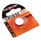 Ansmann CR1632 Lithium Knopfzelle Batterie DL1632, E-CR1632, KCR1632, 3V, 120mAh
