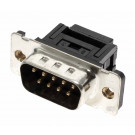D-Sub 9 polige Stiftleiste Stecker, männlich, 90 Grad, Cut & Clip, 1400616