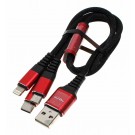 Delock USB Ladekabel 3 in 1 für Lightning, Micro USB, USB Type-C, 30 cm, 85891