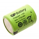 GP Battery GP 17AAAH Spezial-Akku, 1/3 AAA, Flat-Top, NiMH mit 1,2 Volt und 170 mAh Kapazität