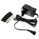 Universal Netzteil, AC/DC Schiebeschalteradapter| 3V; 4,5V; 5V; 6V; 7,5V; 9V; 12V, 600mA, max. 7,2W