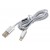 Cavo dati USB (USB 2.0)  2in1 | iPhone / Micro USB | copertura in nylon 1m argento