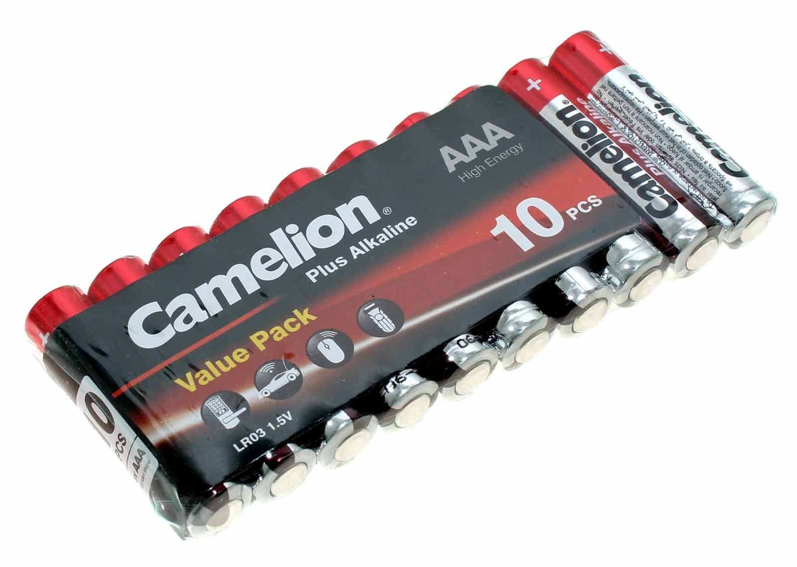 10er Pack Camelion Plus Alkaline Batterie 1,5V AAA Micro 1250mAh [LR03-SP10-DA] AM4 MN2400 E92