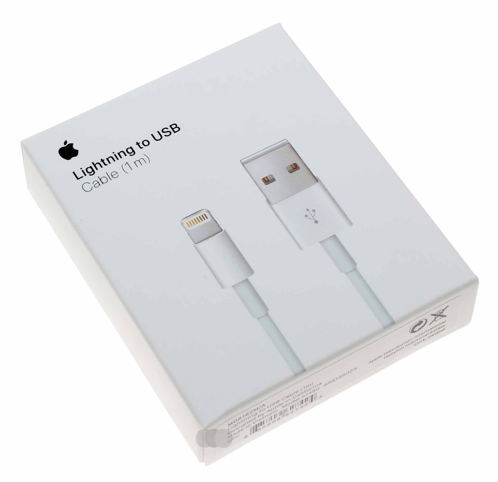 1m Ladekabel Datenkabel original Apple MD818ZM/A | Lightning Stecker auf USB-A Stecker, iPhone, iPad, iPod