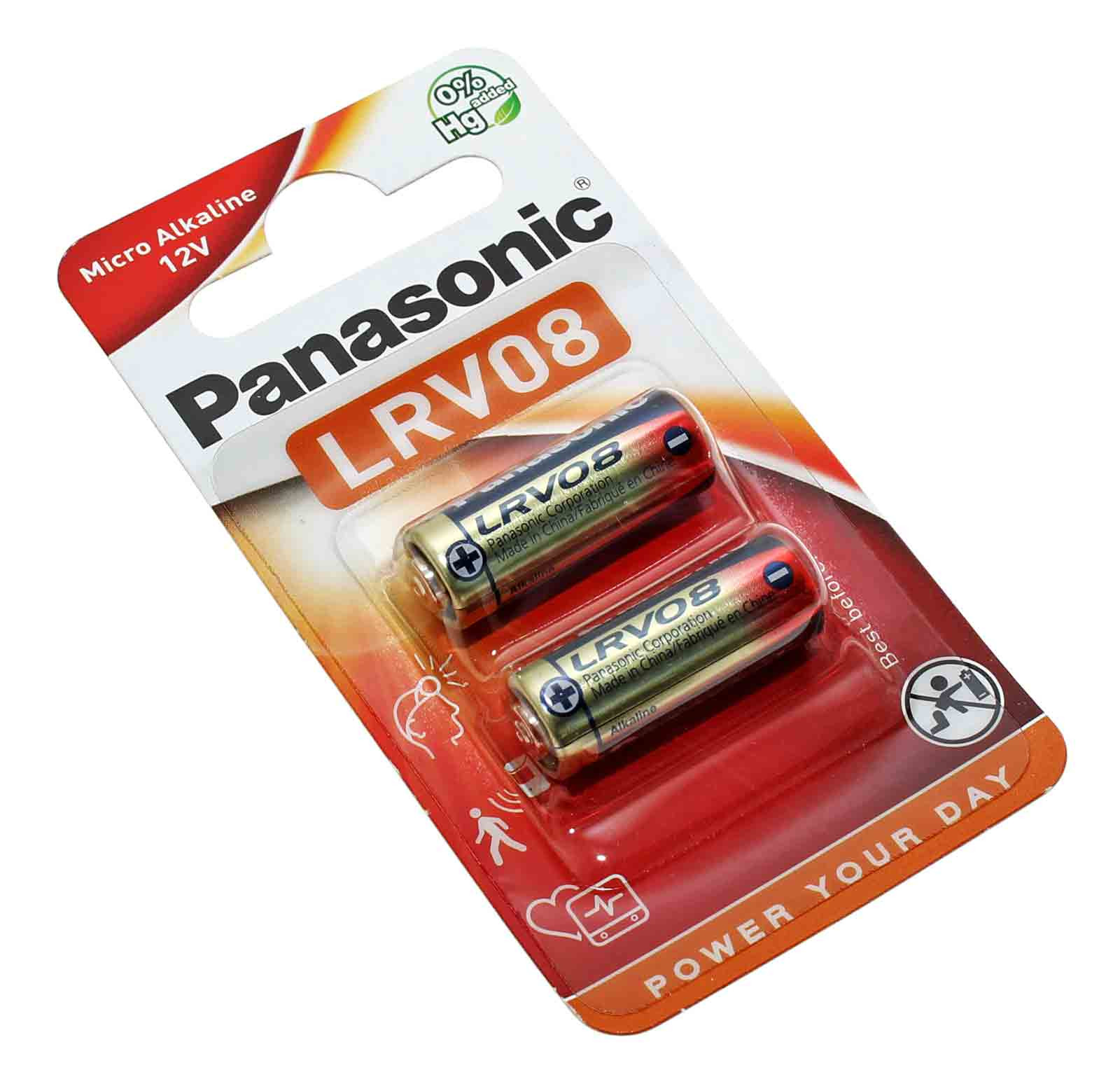 5x  Panasonic LRV08 12V Alkaline Batterie A23 V23GA GP23 L1028 MN21   105086 