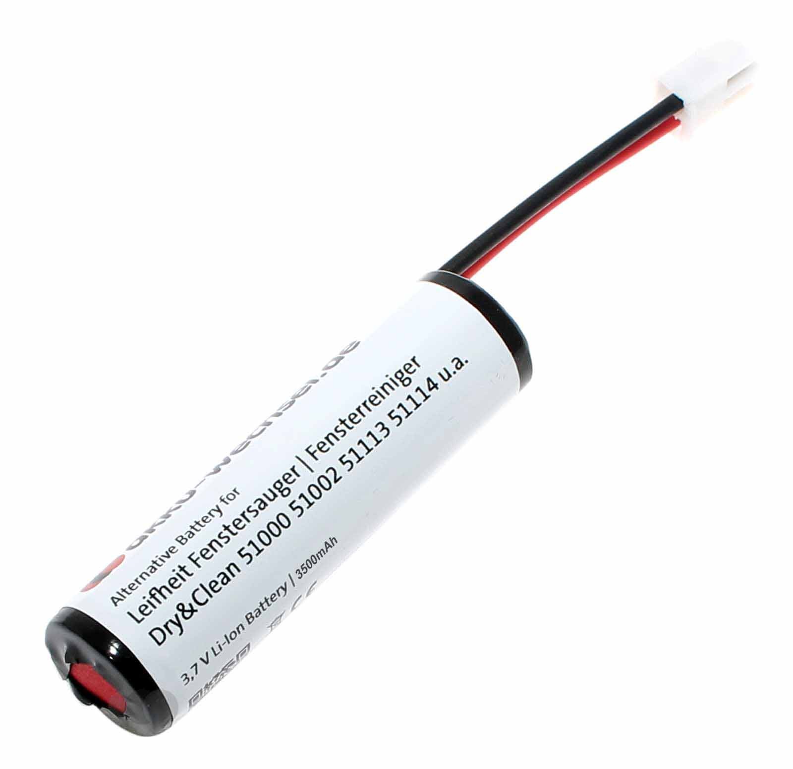 Akku für Leifheit Fenstersauger, Fensterreiniger, Dry&Clean 51000, 51002, 51113, 51114 u.a., 3500mAh