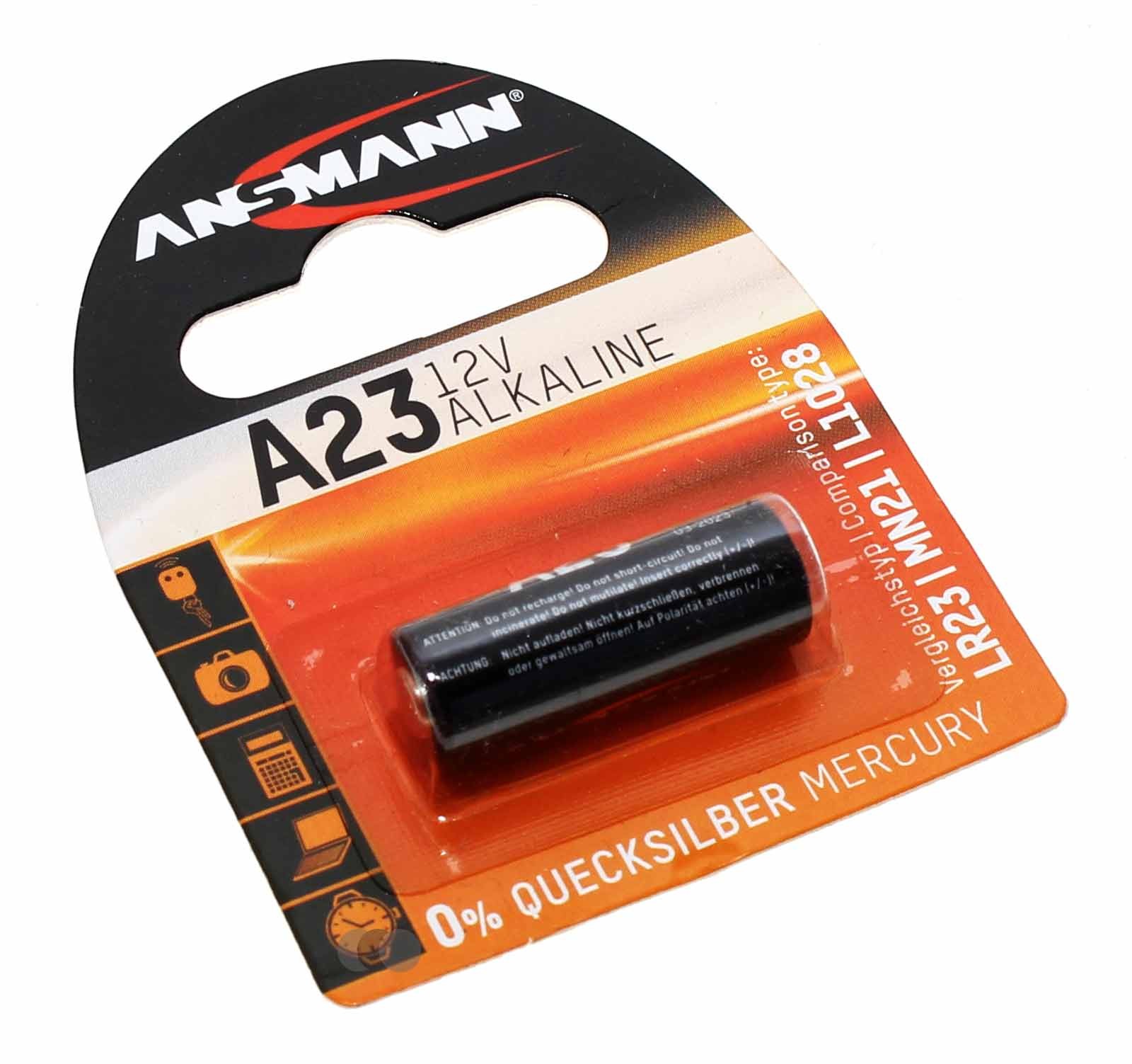 Ansmann A23 Alkaline Batterie, LR23 MN21 L1028 LRV08 G23A E23A