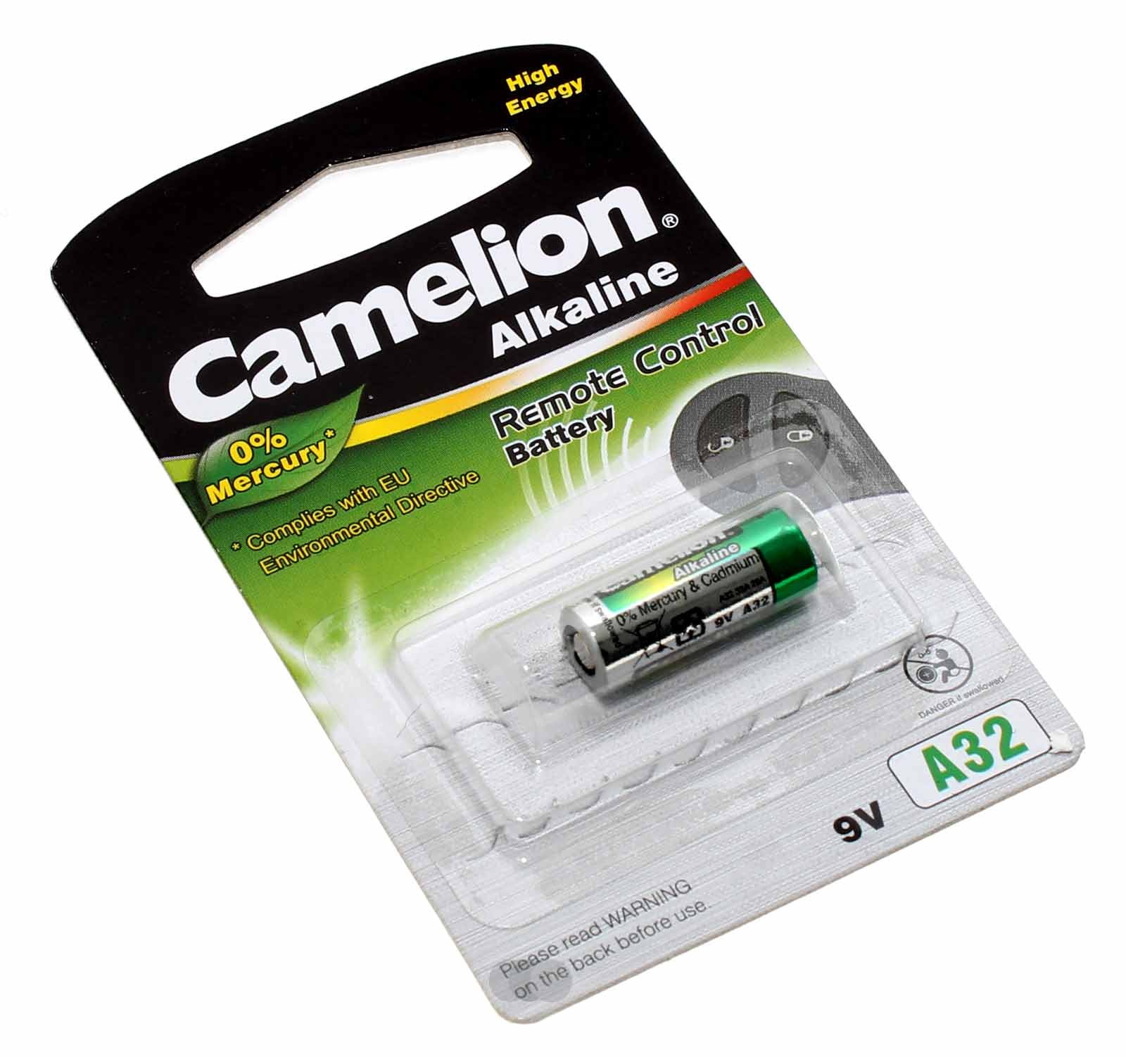 Camelion A32 Batterie, wie LR32A, 32AE, A32S, P32GA, EPX32, KX32, RPX32, EL822, mit 9V und 26mAh