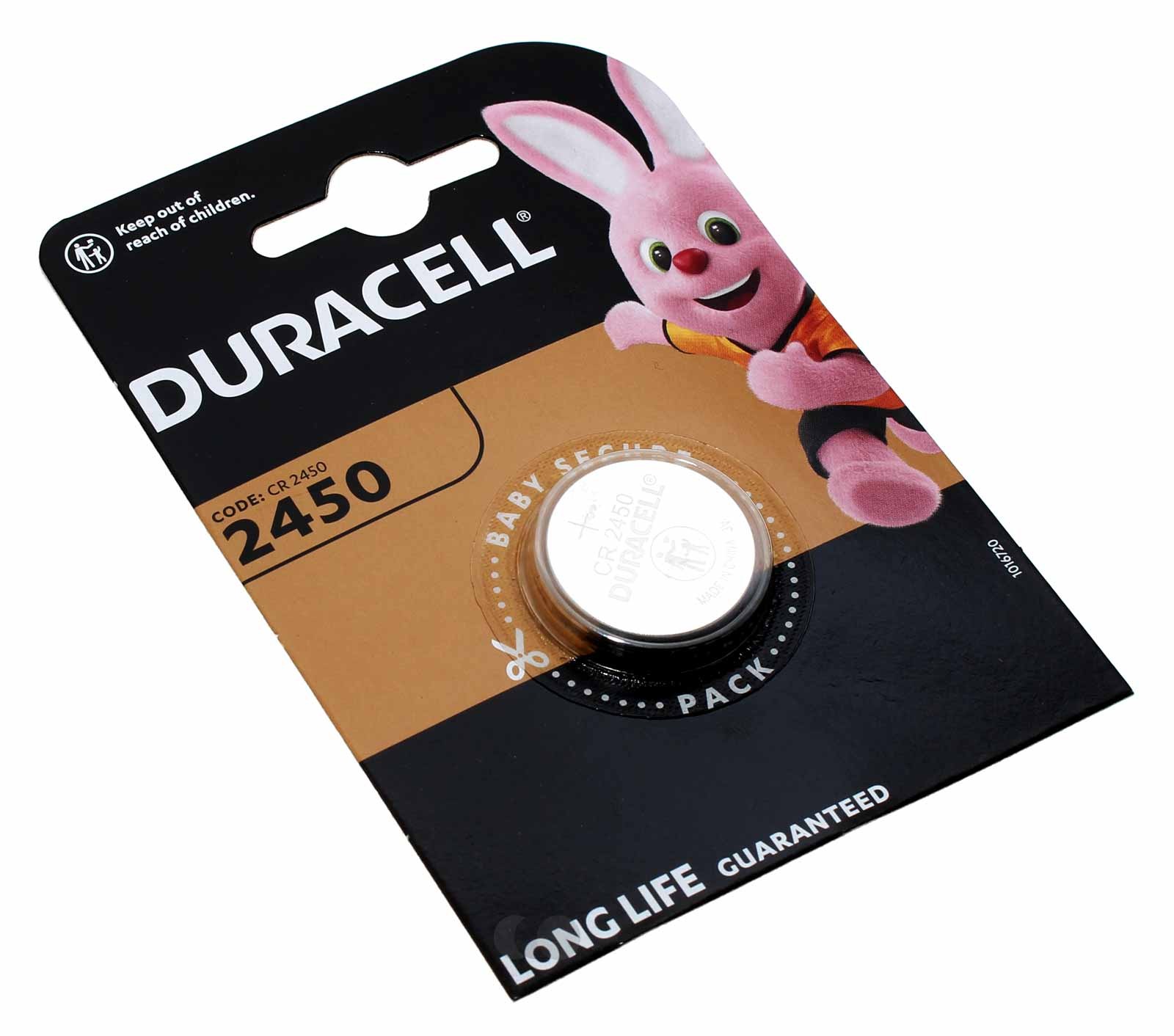 Duracell 2450 (CR2450) Lithium Knopfzelle Batterie, 5029LC, LM2450, DL2450, 3V, 620mAh