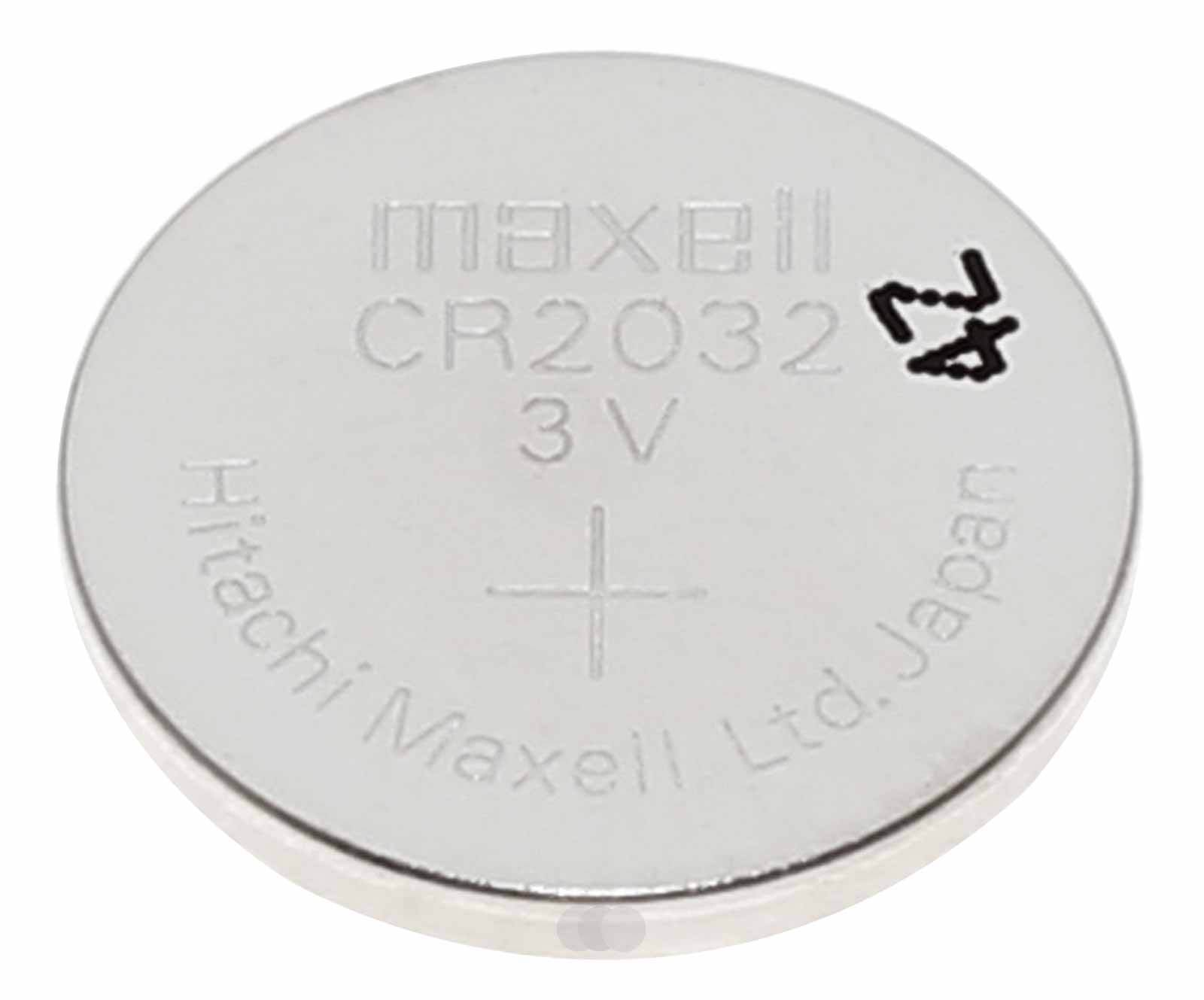 Maxell CR2032 Lithium Knopfzellen Batterie mit 3 Volt und 220mAh Kapazität