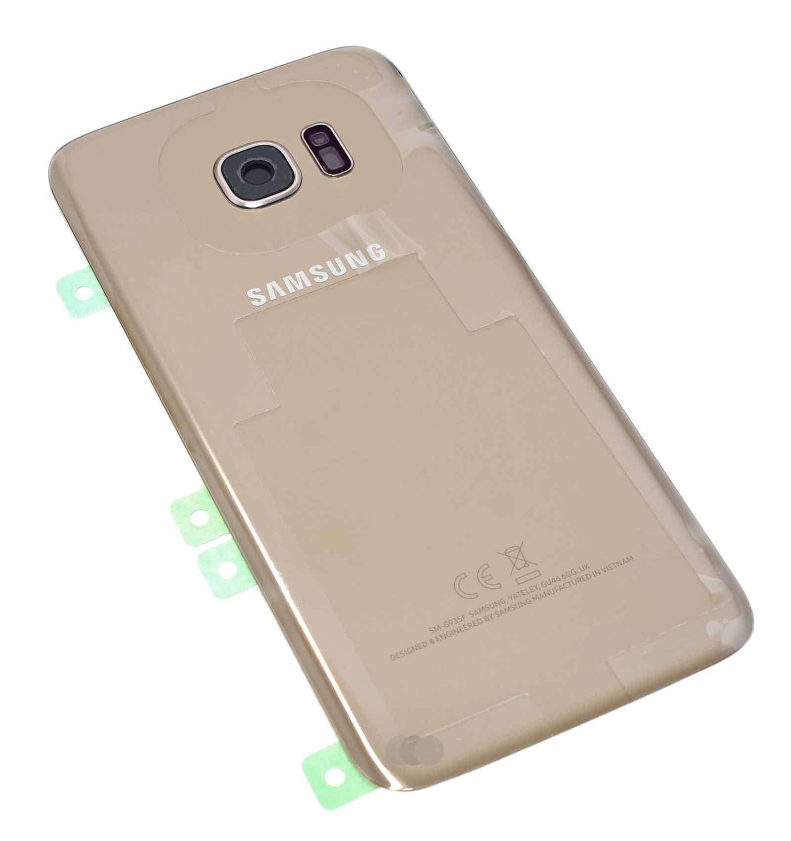 Original Samsung Galaxy S7 Edge SM-G935F Akkudeckel Gehäuse Rückseite, gold, GH82-11346C, Back Cover