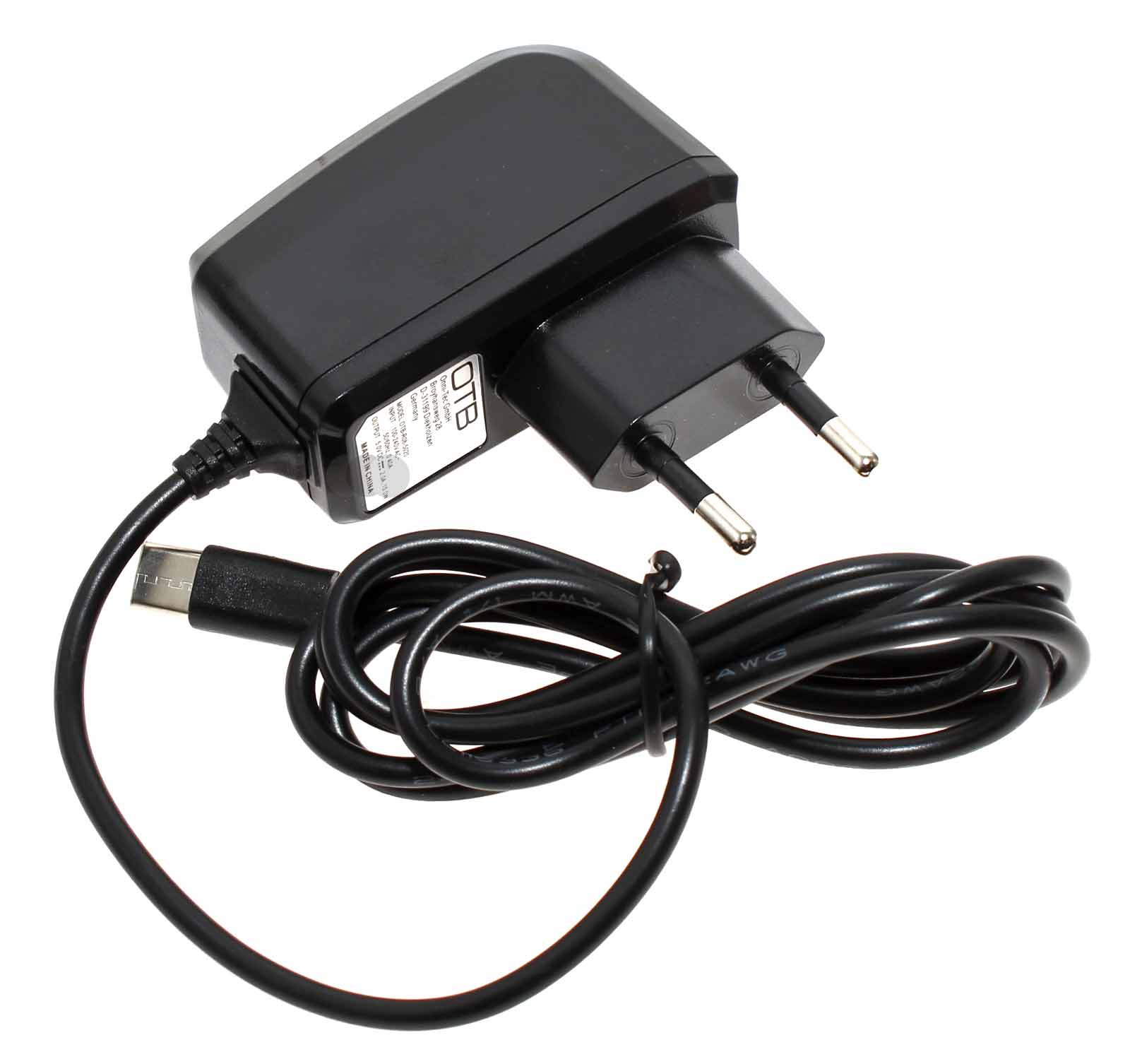 Universal Netzteil, Ladegerät mit USB Typ C (USB-C) Stecker für eine Vielzahl von Geräten geeignet, mit 5 Volt und 2 Ampere