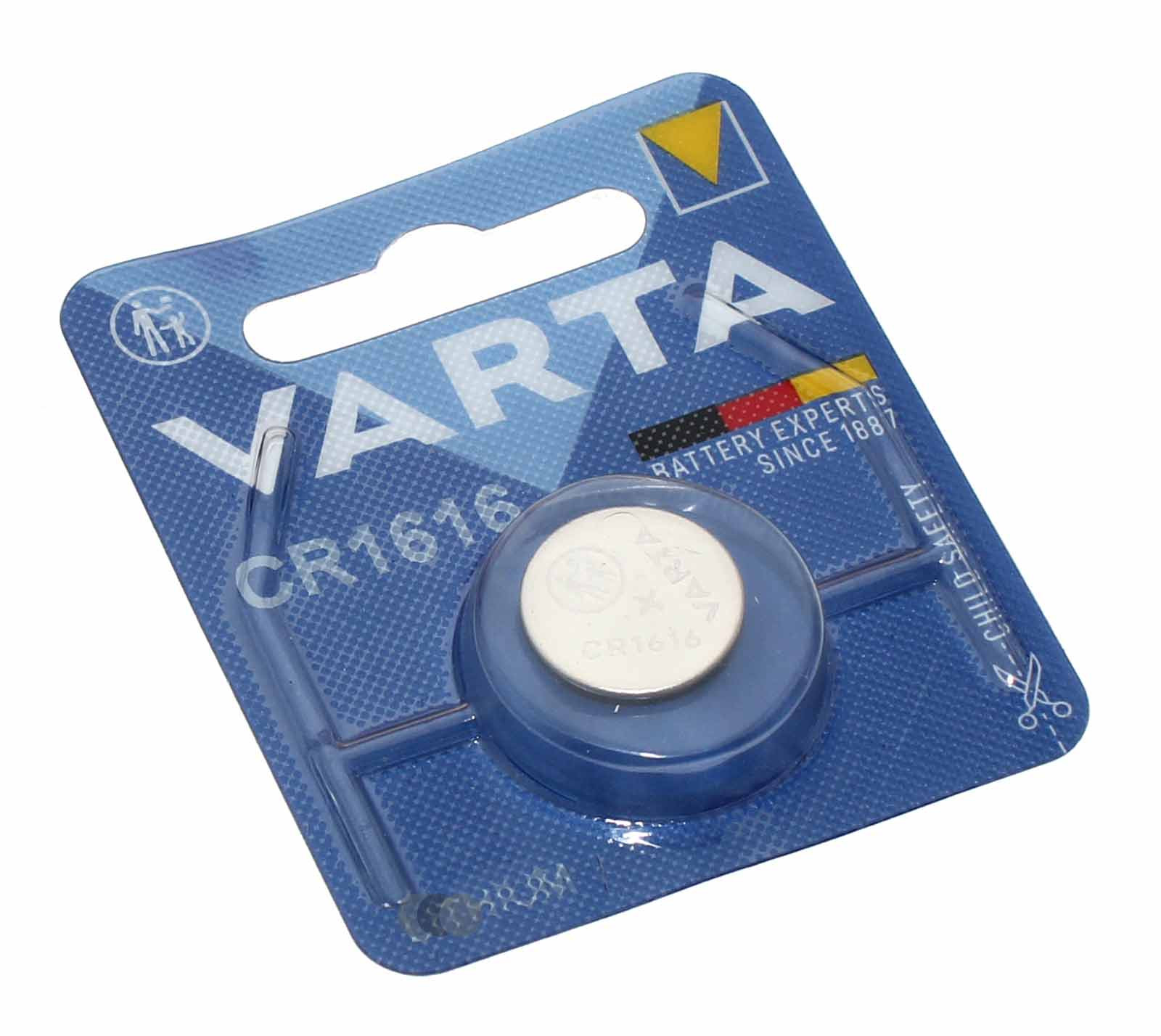 Varta CR1616 Lithium Knopfzelle Batterie, 280-209, 5021LC, KCR1616, 3V, 55mAh