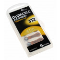 6x Duracell 312 PR41 Hörgerätebatterie Hearing Aid EasyTab Zink/Luft | 1,45V 180mAh