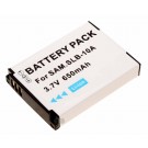 Akku für Samsung Digimax ES50, L100, M100, NV9, PL70, WB150, ersetzt SLB-10A, 3,7V, 650mAh