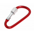 1x Karabinerhaken Metall, Schnappverschluss, verschiedene Farben, L 45mm, B 24mm, H 2mm